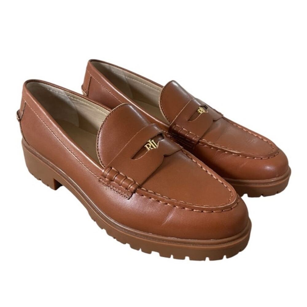 Ralph Lauren Marli Leather Penny Loafer Size 10 Old Money Preppy Classic